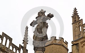 Cirencester - cross at St John the Baptist church - England