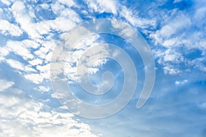 Cirro-cumulus cloud in th blue sky photo