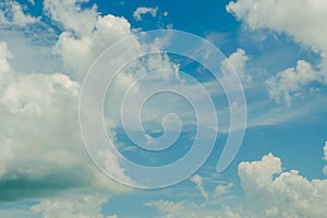 Cirrocumulus cloud on blue sky in morning