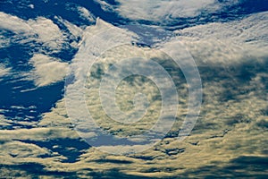 Cirrocumulus clouds with mackerel sky pattern