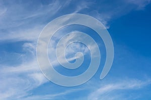 cirrostratus clouds and blue sky, landscape background
