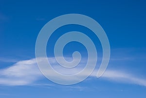 Cirrostratus clouds Cs on a blue sky