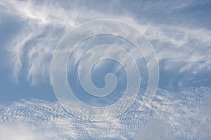 Cirrus and cirrocumulus clouds