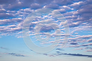 Cirrus clouds in blue sky