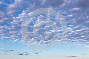 Cirrus clouds in blue sky