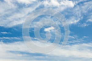 Cirrus clouds over Bavaria in the Summer afternoon photo