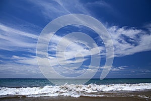 Cirrus clouds over ocean