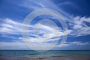 Cirrus clouds over ocean