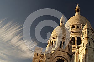 Cirrus clouds over Sacre-Coeur