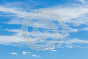 Cirrus Cumulus White Clouds Blue Sky Background Nature Wind Weather Atmosphere Air Fluffy