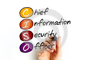 CISO - Chief Information Security Officer acronym, business concept background