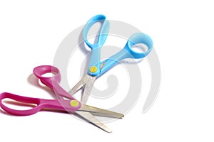 cissors slightly open, isolated on a white background,