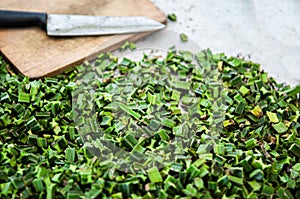 Cissus Quadrangularis or Pet Sung Kat tropical Medicine herb, cut for drying process photo