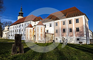 Cistercian monastery Kostanjevica na Krki, homely appointed as Castle Kostanjevica, Slovenia, Europe