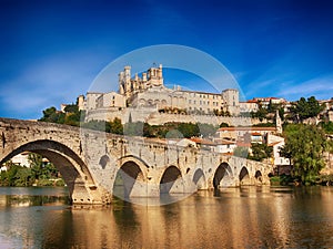 Cit of Beziers in southern France photo