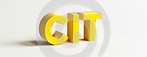 CIT, text written in yellow letters photo