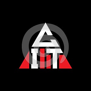 CIT triangle letter logo design with triangle shape. CIT triangle logo design monogram. CIT triangle vector logo template with red photo