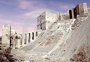 Citadel of Aleppo at the sunset