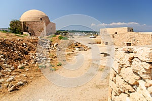 Citadel and mosque, Rethymno Fortezza, Crete, Greece photo