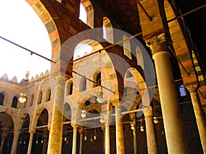 The Citadel and Sultan Hassan and El Refaei Mousque in Cairo in Egypt photo