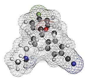 Citalopram anti-depressant drug molecule