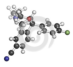 Citalopram anti-depressant drug molecule