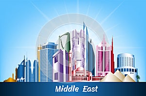 Cities and Famous Buildings in Middle East photo