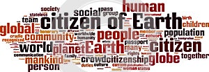 Citizen of Earth word cloud photo