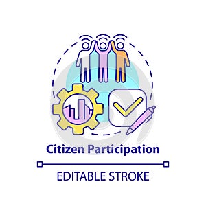 Citizen participation concept icon