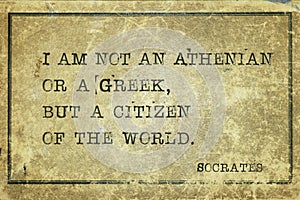 Citizen of the world Socrates