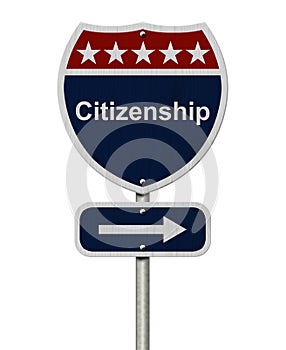 Citizenship this way sign