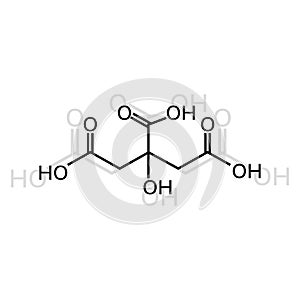 Citric acid chemical formula