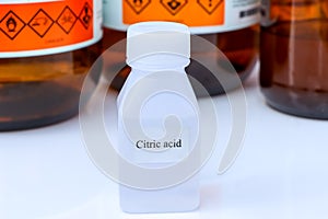 Citric acid, a chemical used in the laboratory