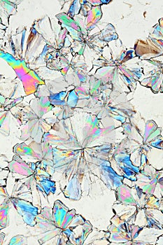Citric acid crystals macro photo