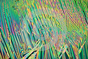 citric acid crystals in polarized light