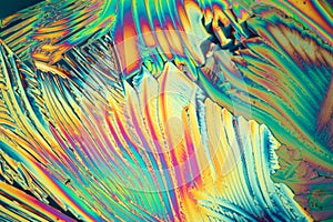 citric acid crystals in polarized light