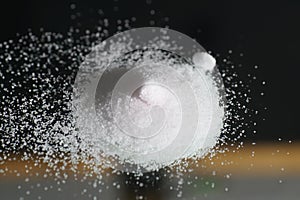 Citric acid in detail as a powder