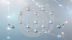 citric acid molecular structure, 3d model molecule, colorless weak organic acid, structural chemical formula view from a