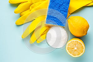 Citric acid and soda alternative cleaning concept