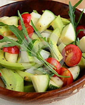 Citric apple avocado and tomato salad
