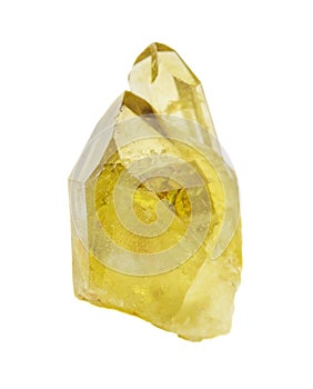 Citrine crystals on a white background photo