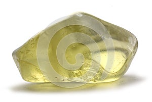 Citrine gemstone isolated on white background