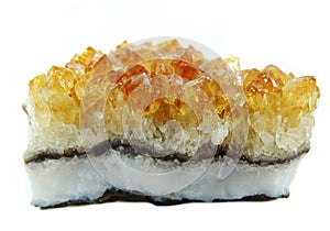 Citrine geode geological crystals photo