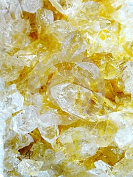 Citrine rock crystal quartz geode geological crystals