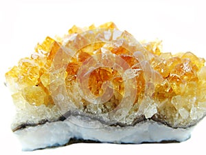 Citrine rock ctystal quartz geode geological crystals