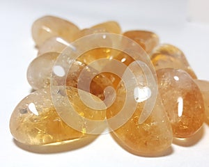 Citrine tumbled stones