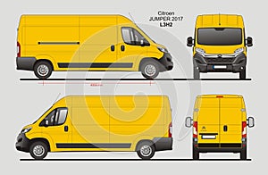 Citroen Jumper Cargo Van 2017 L3H2 Blueprint