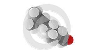 citronellal molecule, monoterpenoid aldehyde, molecular structure, isolated 3d model van der Waals