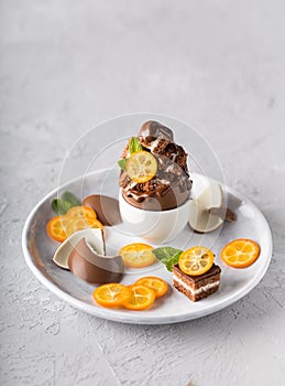 Citrus chocolate dessert