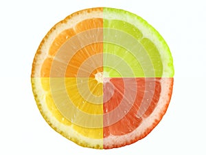 Citrus fruit and clipping path photo